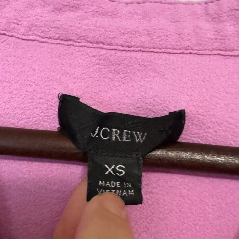 J. Crew Pink Purple Short Sleeve Blouse
